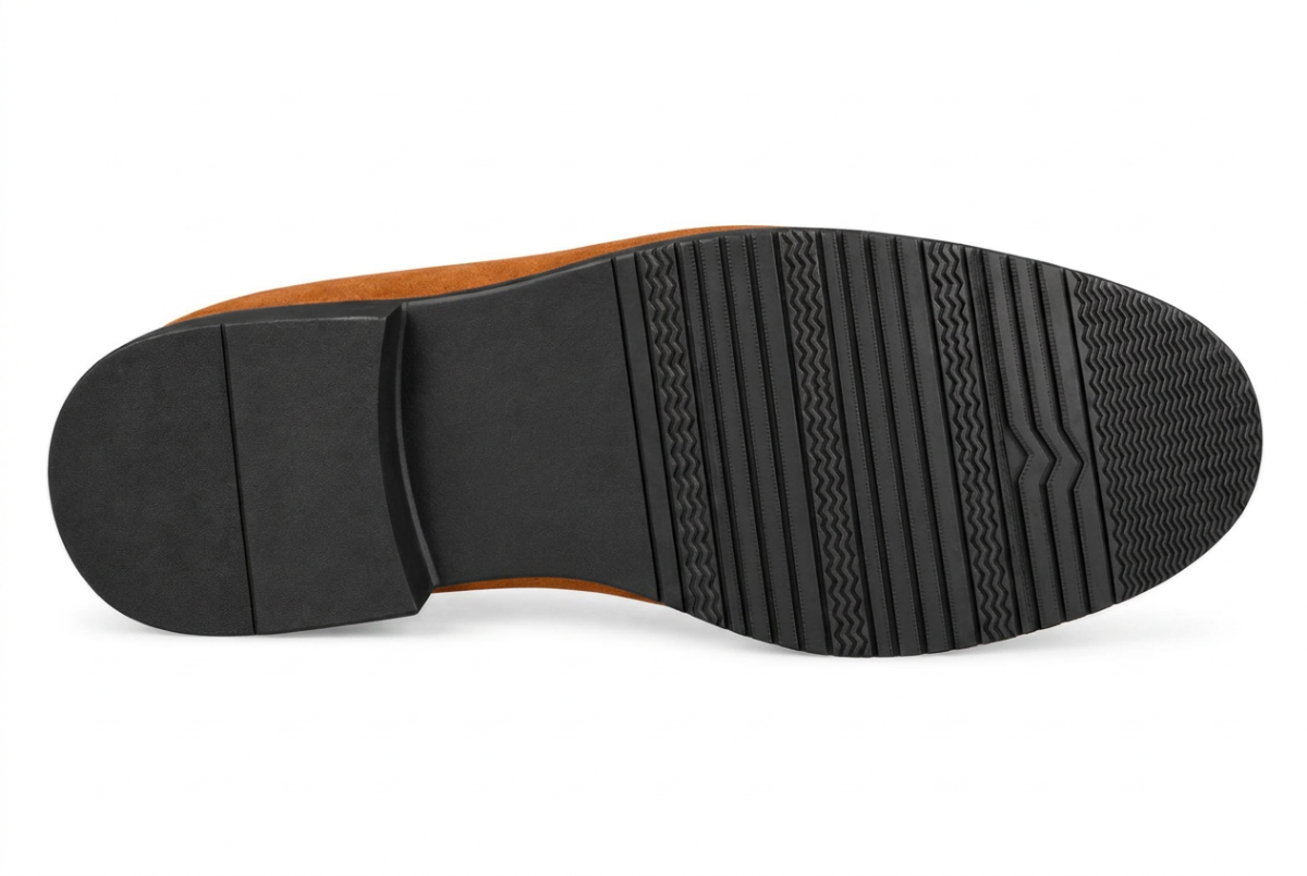 Black shoe sole on a white background