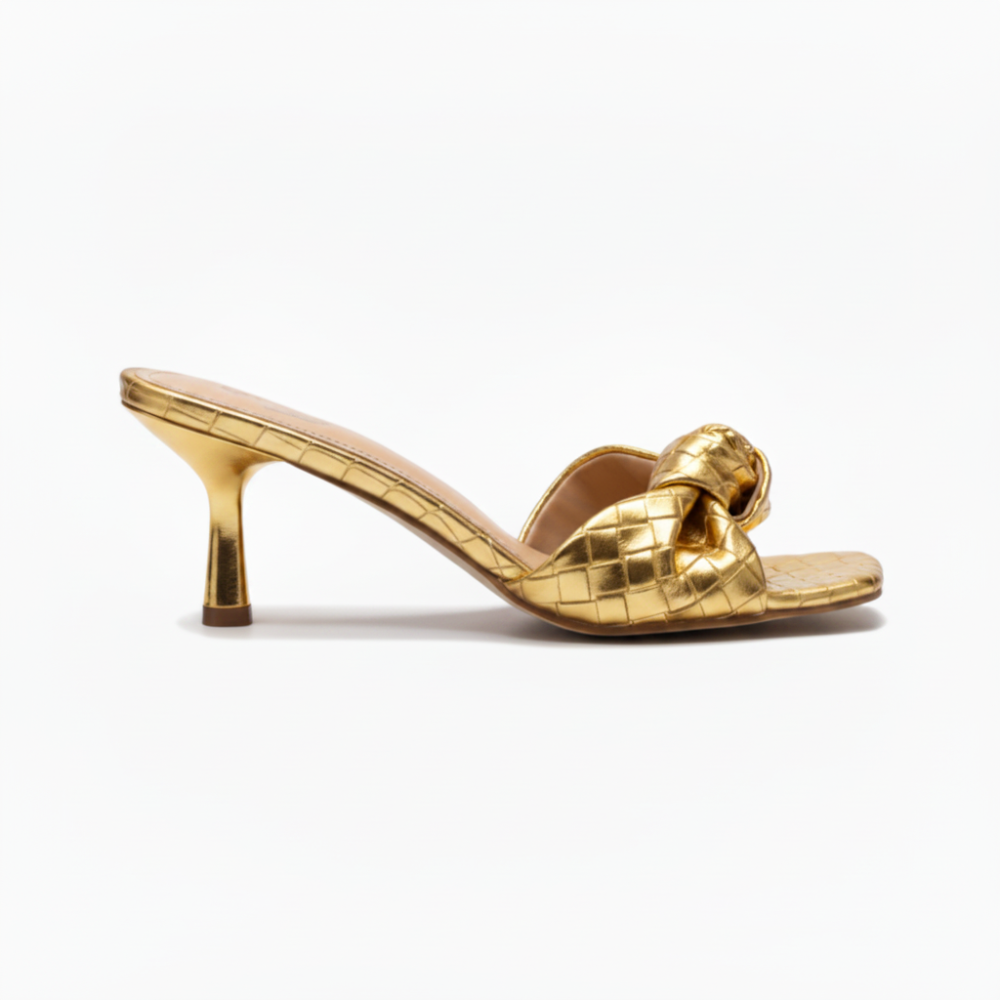 Lady Godiva Fabric Heeled Sandal