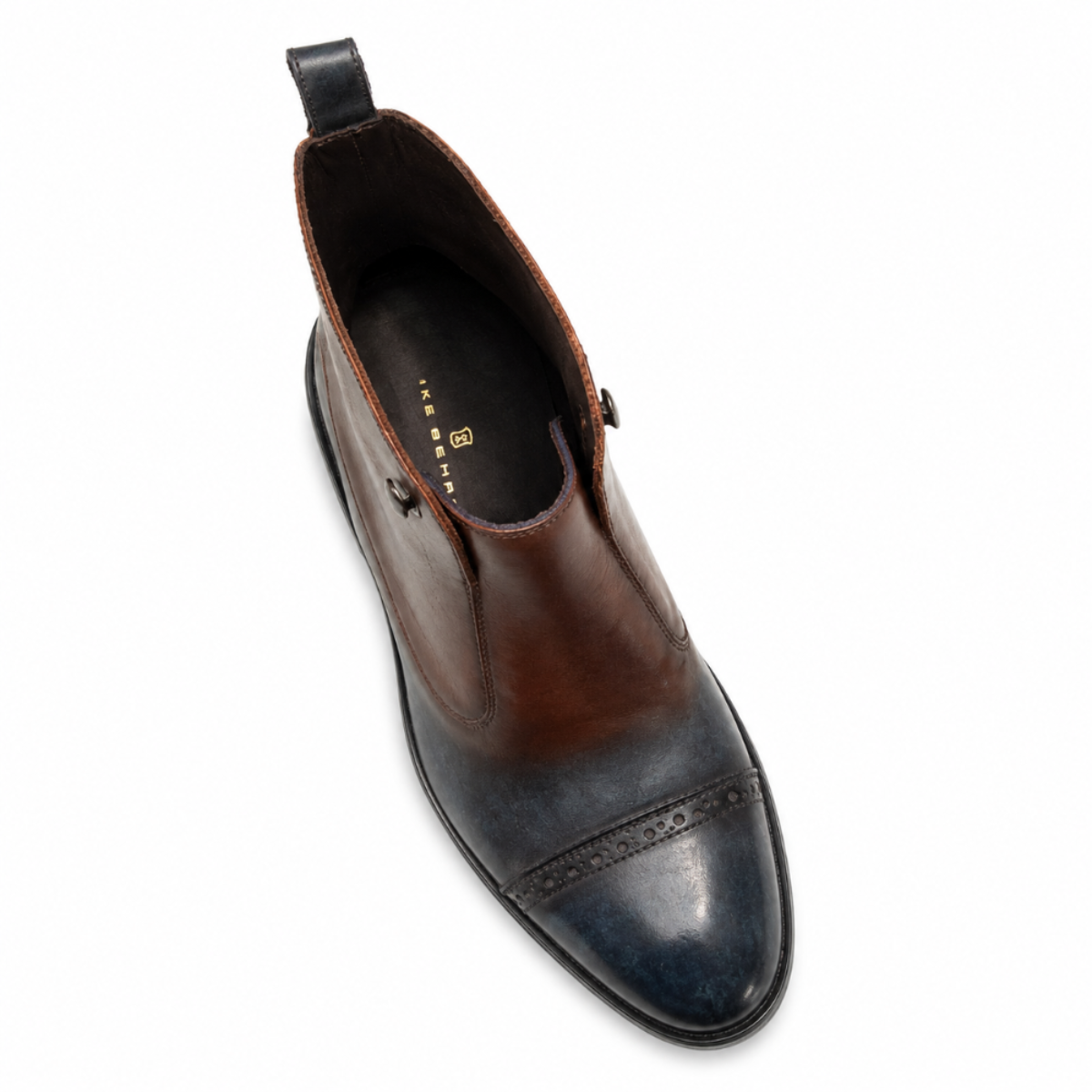top view of the leather boot 